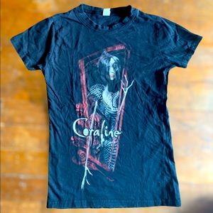 Coraline black cotton T shirt size Small